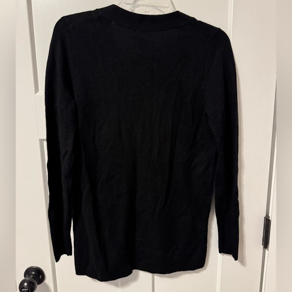 Bloomingdale’s cashmere black cardigan sweater - Picture 6 of 6